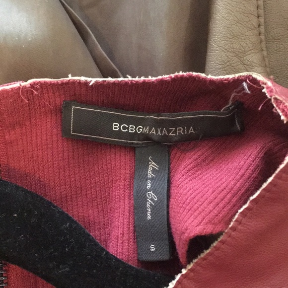 Dark red leather top - Picture 3 of 3